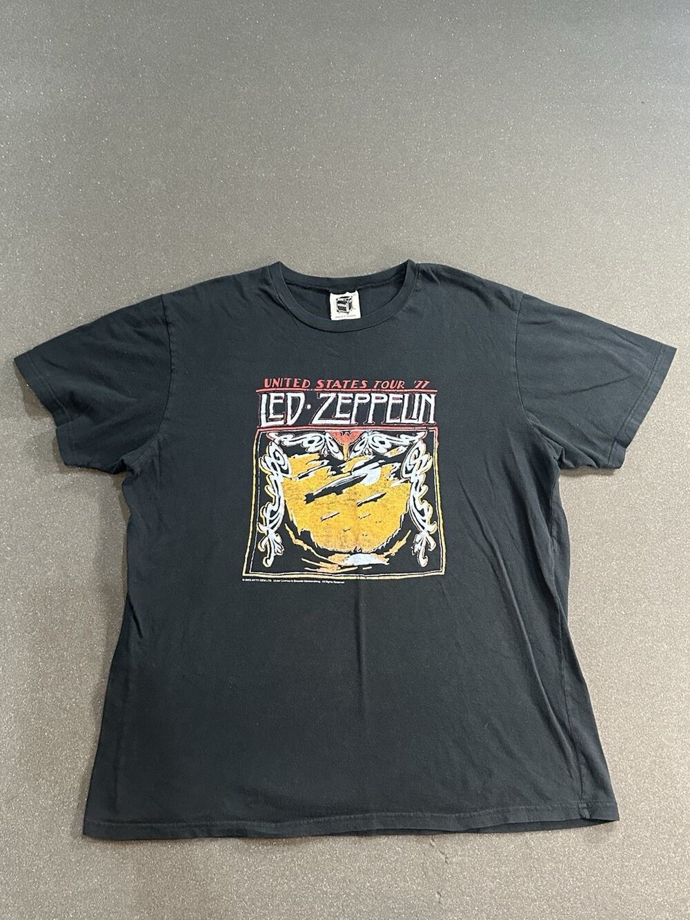 Vintage Merch led zeppelin 1977 United States Tour t shirt Large